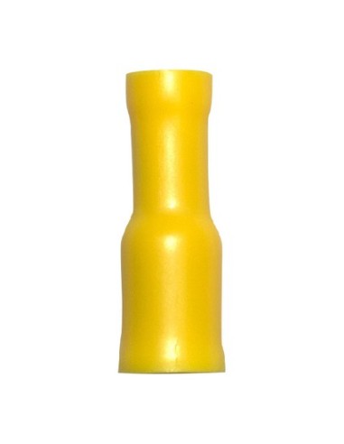 TERMINAL HEMBRA CILINDRICO AISLADO 4mm AMARILLO