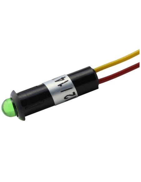 PILOT LED VERDE 12V CON CABLE