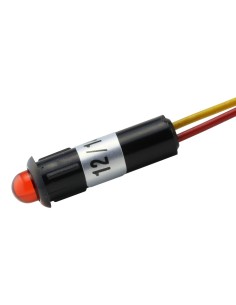 PILOTO LED ROJO 12V CON CABLE