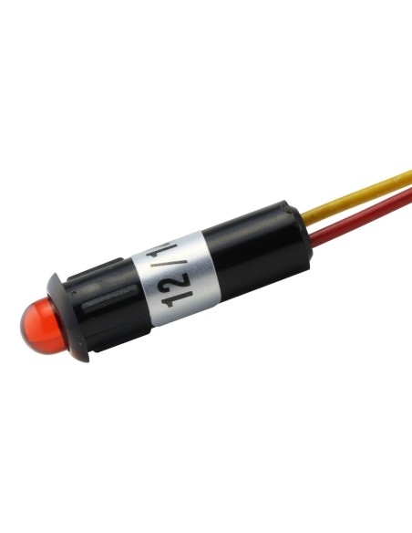 PILOTO LED ROJO 12V CON CABLE