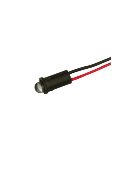 PILOTO LED INTERMITENTE ROJO 12V CON CABLE