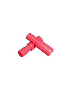 TERMINAL HEMBRA CILINDRICO AISLADO 4mm ROJO
