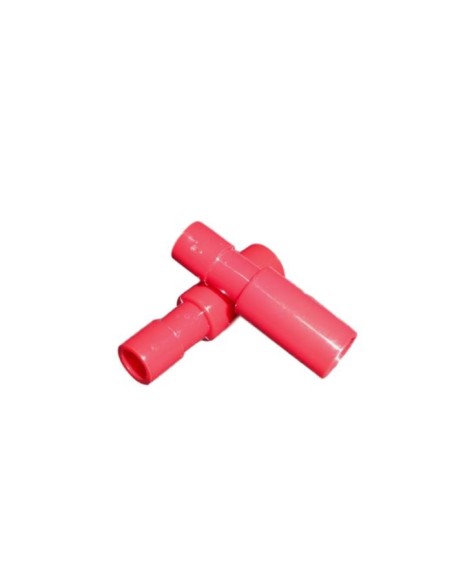 TERMINAL HEMBRA CILINDRICO AISLADO 4mm ROJO