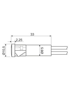 Piloto LED ROJO 12 VDC Ø10'5 mm. 2