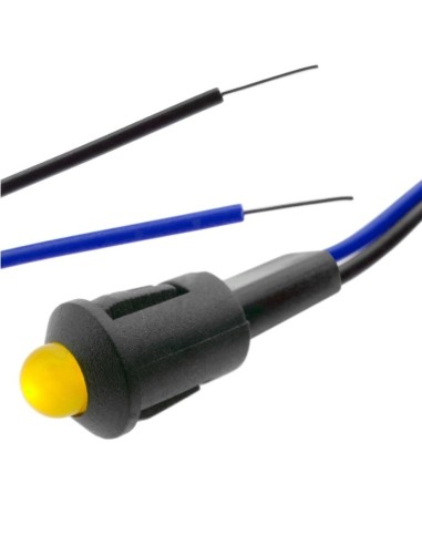 PILOTO LED AMBAR 12 VDC