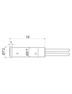 PILOTO LED ROJO 230V 7.2mm 2