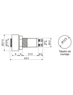 PILOTO NEON VERDE 220V CON TORNILLO 2