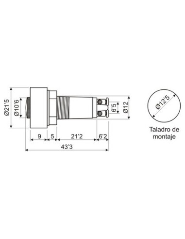 PILOTO NEON ROJO 220V CON TORNILLO