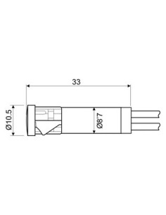 PILOTO NEON VERDE 230V 9mm 2