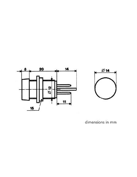 PILOTO NEON ROJO FASTON 230V
