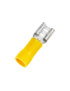 TERMINAL HEMBRA PREAISLADO AMARILLO 6.3mm