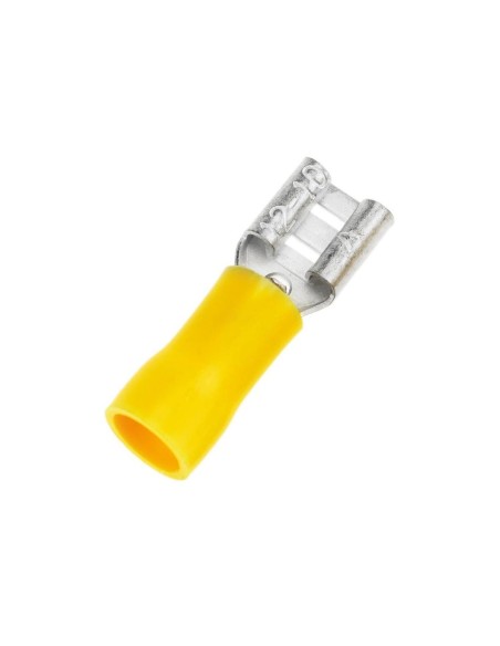 TERMINAL HEMBRA PREAISLADO AMARILLO 6.3mm