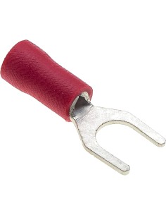 BLISTER TERMINAL AISLADO HORQUILLA 10 UDS 4.3mm ROJO