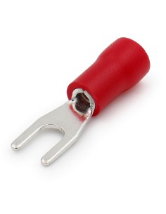 BLISTER TERMINAL AISLADO HORQUILLA 10 UDS 3.7mm ROJO