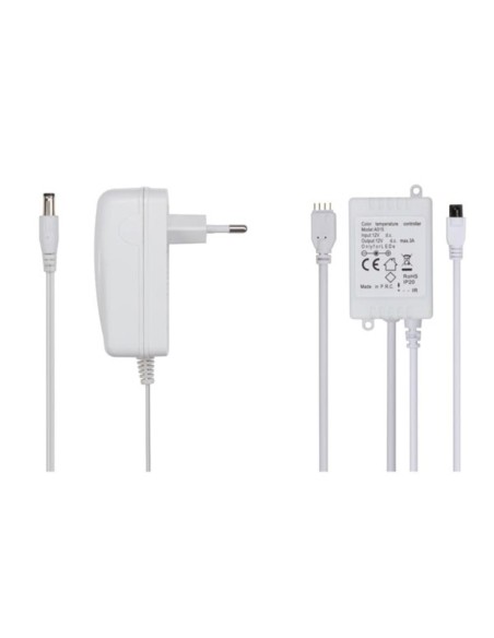 JUEGO TIRA LED RGB 5mts.CON MANDO & CONTROL POR MUSICA - CON ALIMENTADOR