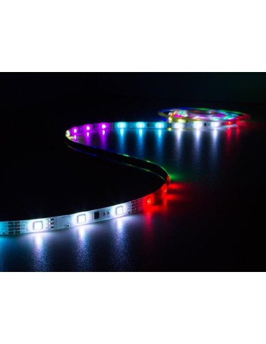 JUEGO TIRA LED 5mts. ANIMADA & CONTROLADA CON MANDO-KIT CON ALIMENTADOR