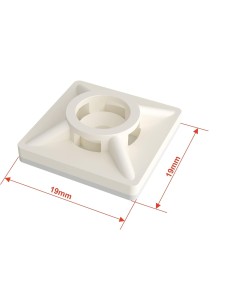 100 BASES ADHESIVAS NEUTRAS 19X19mm