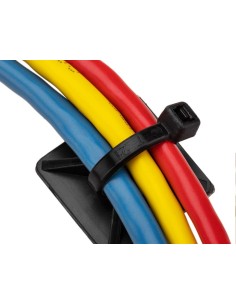 100 BASES ADHESIVAS NEGRAS  27X27mm 2