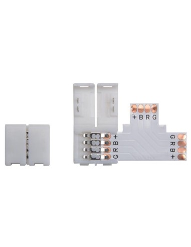 CONECTOR PUSH PARA TIRAS LED FLEXIBLES - COLOR RGB - 10 mm