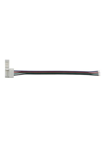 CABLE CON 1 CONECTOR PUSH PARA TIRAS LED RGB - 10 mm