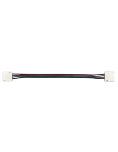 CABLE CON 2 CONECTORES PUSH PARA CINTA DE LEDs RGB - 10 mm