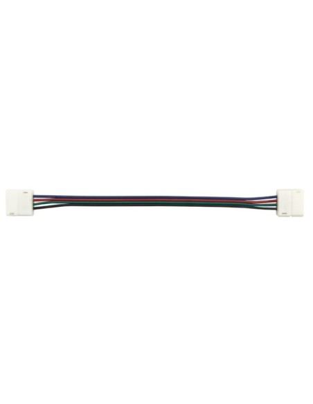 CABLE CON 2 CONECTORES PUSH PARA CINTA DE LEDs RGB - 10 mm
