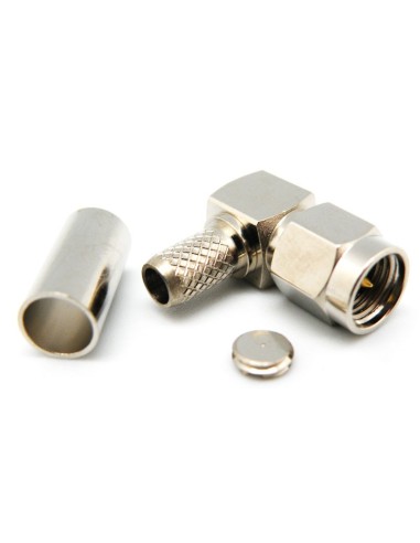 CONECTOR SMA MACHO  RG58  CRIMPAR 90º