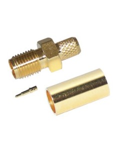 CONECTOR  SMA HEMBRA INVERTIDO CRIMPAR RG174