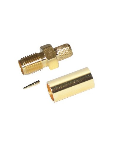 CONECTOR  SMA HEMBRA INVERTIDO CRIMPAR RG174