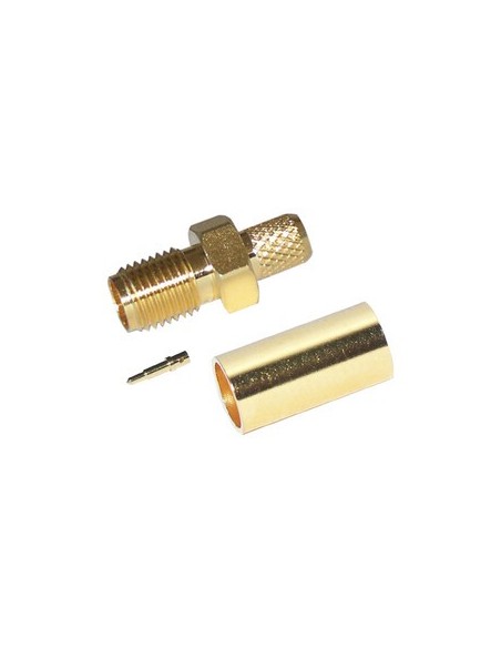 CONECTOR  SMA HEMBRA INVERTIDO CRIMPAR RG174