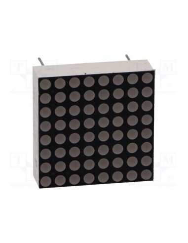 MATRIZ LED ROJO 8X8 20X20mm FILA ANODO