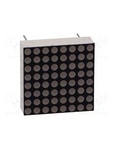 MATRIZ 8X8 LED ROJO 37X37mm FILA ANODO 20mA