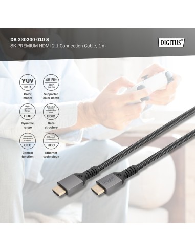 Cable HDMI 2.1 8K PREMIUM M/M 1 mts