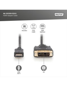 CABLE DVI-D a HDMI M/M 3Mts. 2