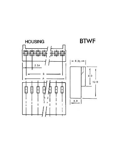 CONECTOR AEREO HEMBRA CON CABLE DE 15 CTS 2'54