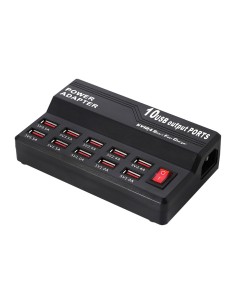 Alimentador USB de 10 puertos  10 salidas USB 5VDC Carga máxima total: 12A