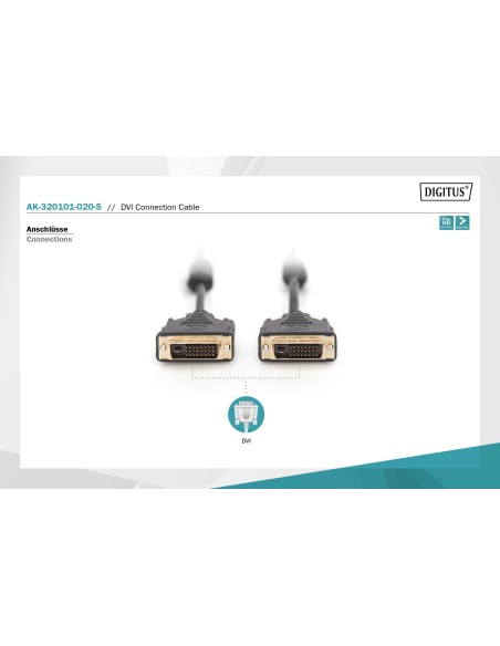 CABLE DVI-D 2MTS DUAL LINK NEGRO