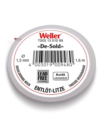 CINTA-MALLA PARA DESOLDAR 1.5mm Ø 1.6MTS