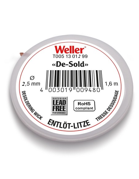 CINTA-MALLA PARA DESOLDAR 2.5mm Ø 1.6MTS