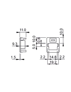 Pack 16 marcos panel RJ45 2
