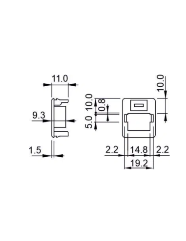Pack 16 marcos panel RJ45