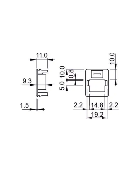 Pack 16 marcos panel RJ45
