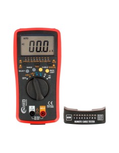 MULTIMETRO CON VERIFICADOR DE REDES RJ11-RJ12-RJ45 USB & USB MINI