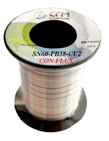HILO ESTAÑO TRIMETAL Ø 2mm 1KG Sn60-Pb38-Cu2