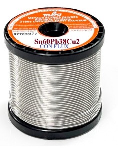 HILO ESTAÑO TRIMETAL Ø 1mm 100G Sn60-Pb38-Cu2 con flux