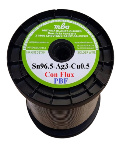 ESTAÑO Trimetal Sin plomo Ø 0.7mm 500G con flux