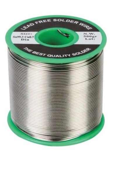 ESTAÑO SIN PLOMO Sn99.3-Cu0.3  Ø 0.8mm 500GR