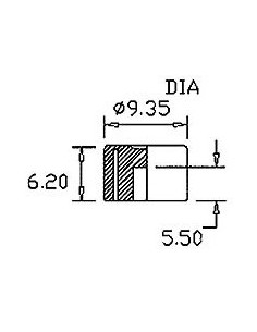 CAPUCHON NEGRO Ø:9,35 H:6,2MM 2