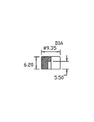 CAPUCHON NEGRO Ø:9,35 H:6,2MM