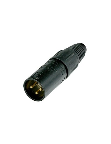 CONECTOR NEUTRIK XLR 3CTOS DORADOS MACHO AEREO